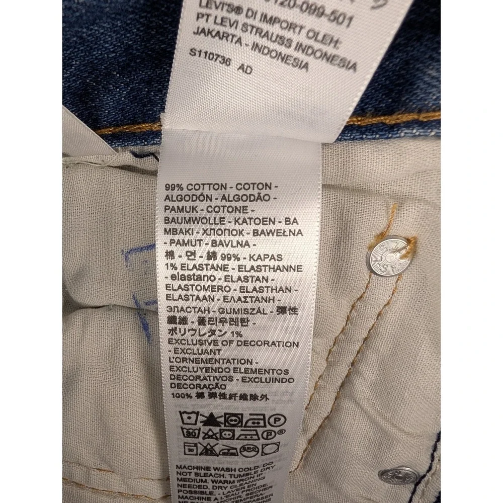 Levis 501 Original‎ Jeans Mens 36X31 Blue Denim Button Fly NWT 